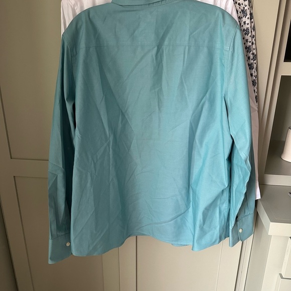 EUC Eddie Bauer Aqua Blue Button-Up Shirt, Wrinkle Resistant, Sz XL - Picture 6 of 7